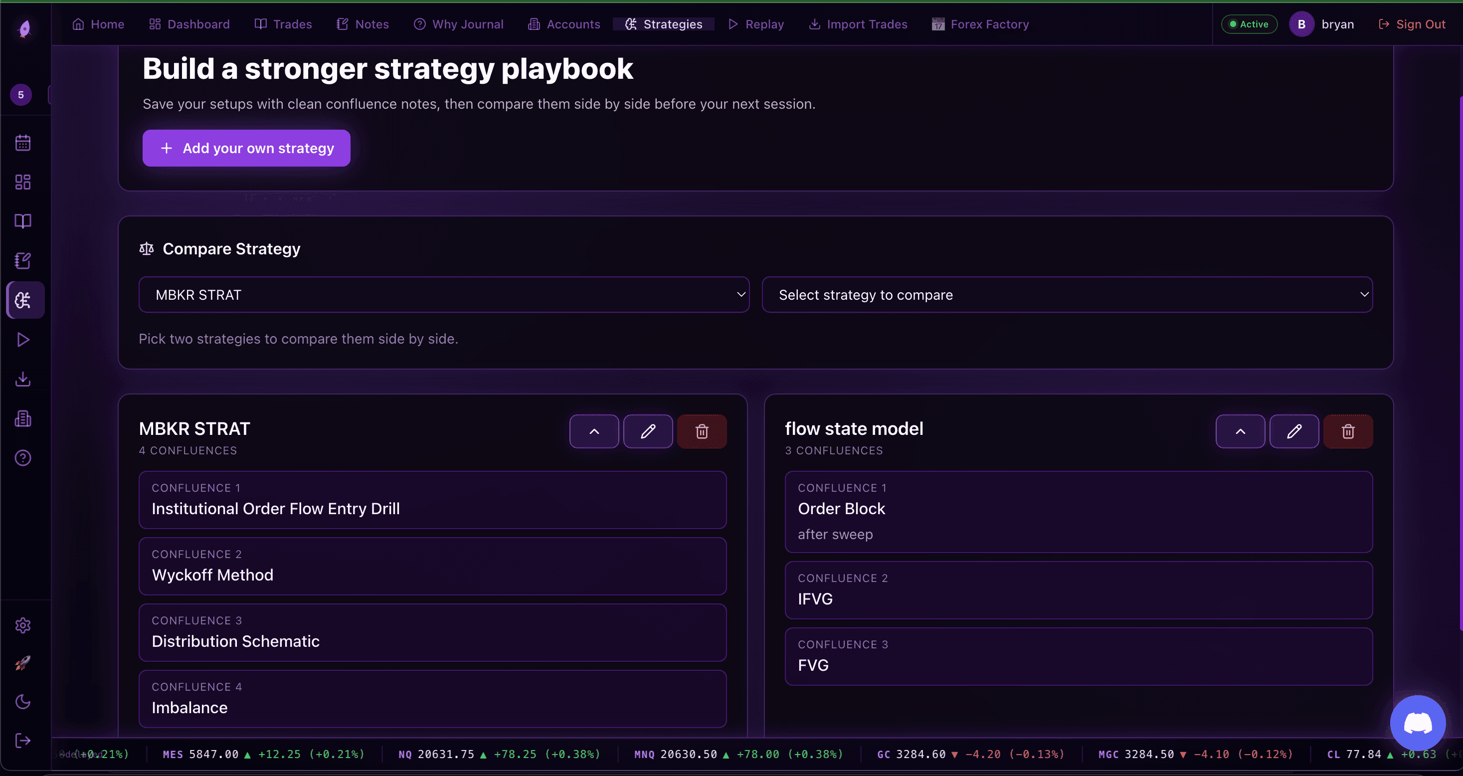 Compare Strategies Preview